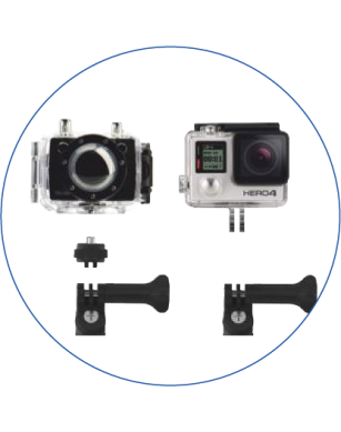 Borika action camera holder with extension