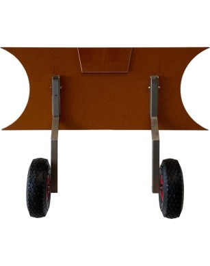 Stainless steel transportation wheels for inflatable bottom