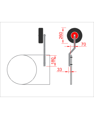 Stainless steel transportation wheels for inflatable bottom